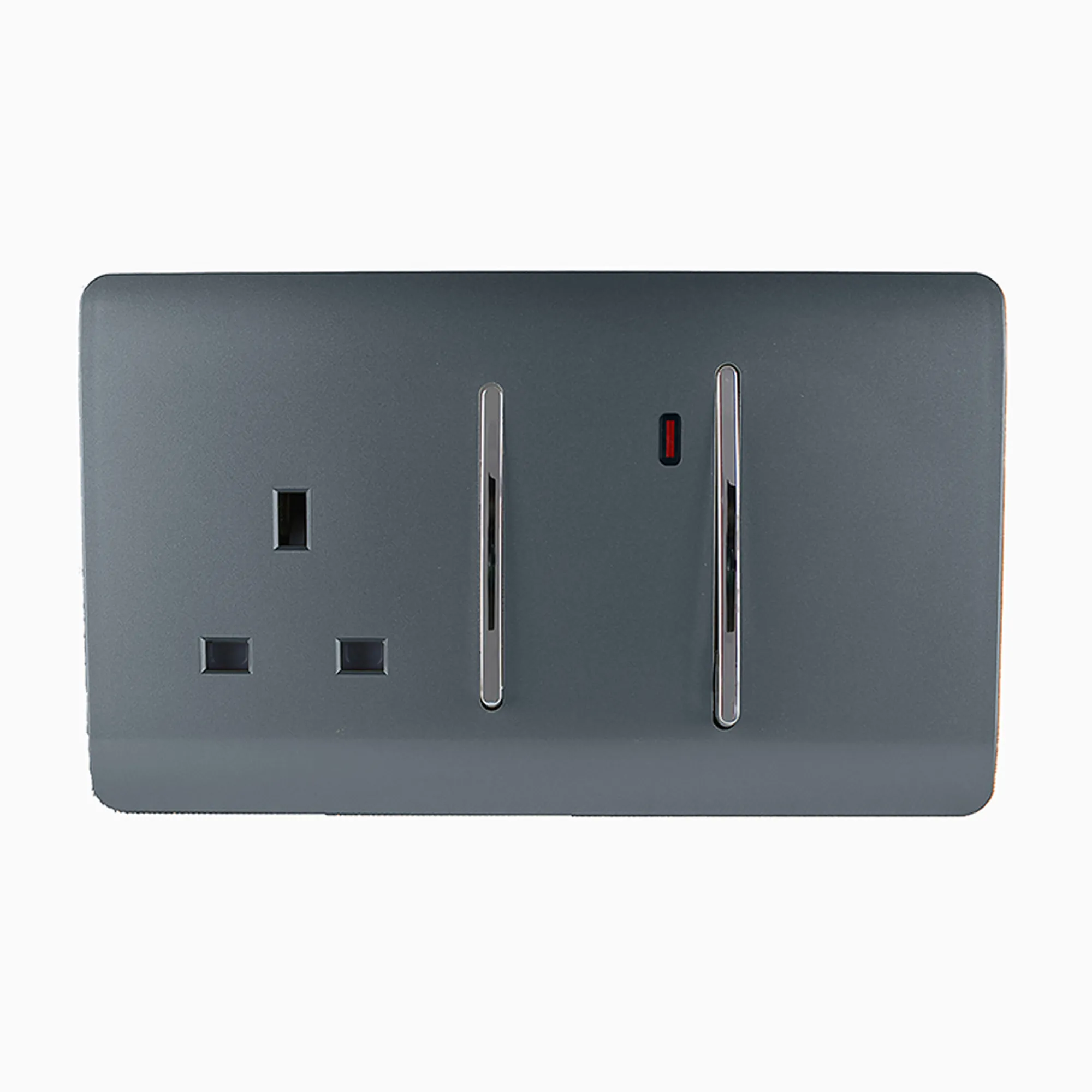 ART-WHS213WG  45A Double Pole Switch With Socket & Neon Warm Grey